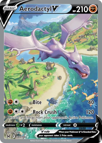 Aerodactyl V 180/196 Ultra Rare from Lost Origin