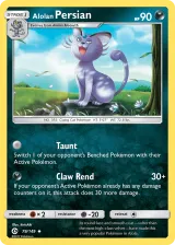Alolan Persian 79/149 Uncommon from Sun & Moon Base