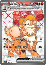 Arcanine ex 224/198 Ultra Rare from Scarlet & Violet Base