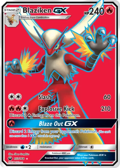 Blaziken-GX 153/168 Ultra Rare from Celestial Storm