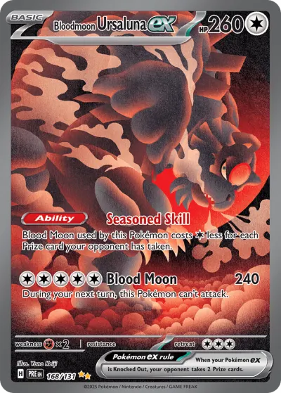 Bloodmoon Ursaluna ex 168/131 Special Illustration Rare from Prismatic Evolutions
