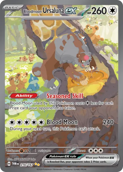 Bloodmoon Ursaluna ex 216/167 Special Illustration Rare from Twilight Masquerade