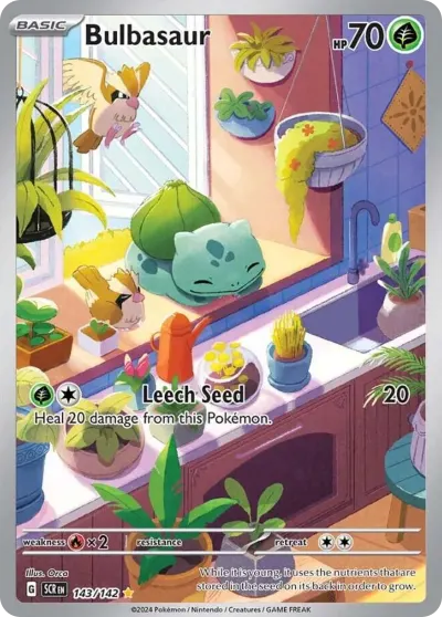 Bulbasaur 143/142 Illustration Rare from Stellar Crown