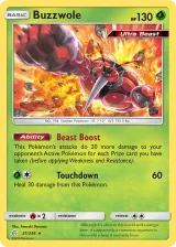 Buzzwole 21/236 Rare Holo from Cosmic Eclipse