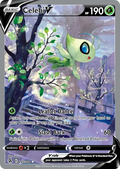 Celebi V 245/264 Ultra Rare from Fusion Strike