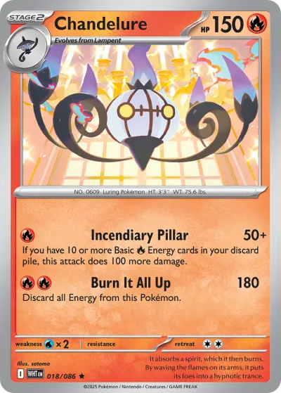 Chandelure 018/086 Rare from White Flare