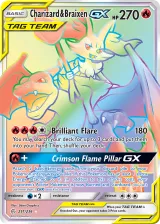 Charizard & Braixen-GX 251/236 Rainbow Rare from Cosmic Eclipse
