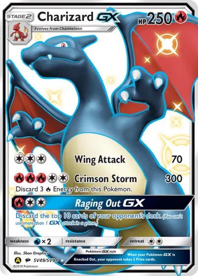 Charizard-GX SV49/SV94 Shiny Rare GX from Hidden Fates