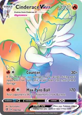 Cinderace VMAX 194/192 Rainbow Rare from Rebel Clash