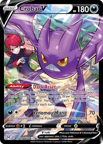 Crobat V TG20/TG30 Rare Holo V from Lost Origin