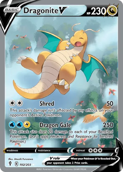 Dragonite V 192/203 Ultra Rare from Evolving Skies