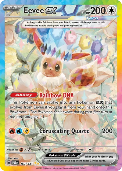 Eevee ex 167/131 Special Illustration Rare from Prismatic Evolutions