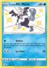 Galarian Mr. Mime SV020/SV122 Shiny Rare from Shining Fates