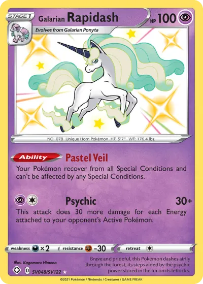 Galarian Rapidash SV048/SV122 Shiny Rare from Shining Fates