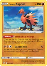 Galarian Zapdos 082/203 Rare Holo from Evolving Skies