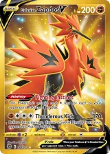 Galarian Zapdos V 182/172 Secret Rare from Brilliant Stars