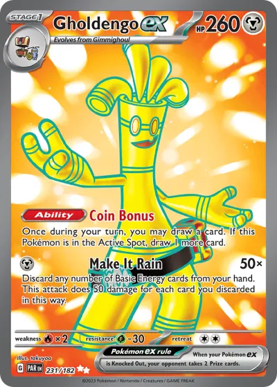 Gholdengo ex 231/182 Ultra Rare from Paradox Rift