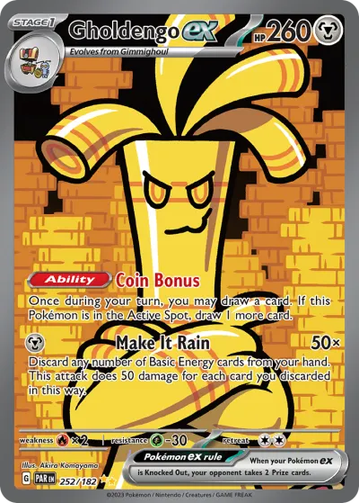 Gholdengo ex 252/182 Special Illustration Rare from Paradox Rift