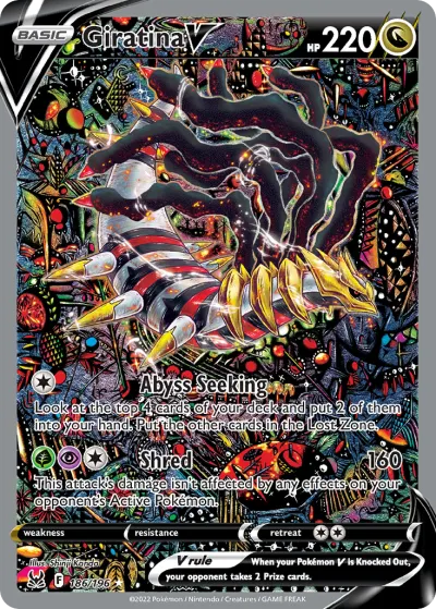 Giratina V 186/196 Ultra Rare from Lost Origin