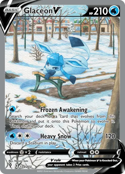 Glaceon V 175/203 Ultra Rare from Evolving Skies