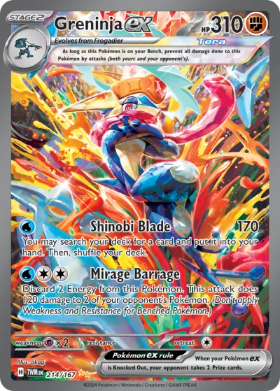 Greninja ex 214/167 Special Illustration Rare from Twilight Masquerade