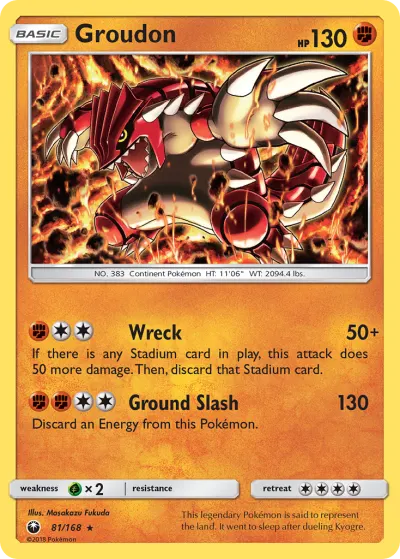 Groudon 81/168 Rare Holo from Celestial Storm