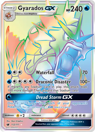 Gyarados-GX 112/111 Rainbow Rare from Crimson Invasion
