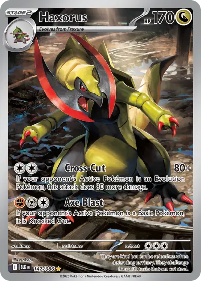 Haxorus 147/086 Illustration Rare from Black Bolt
