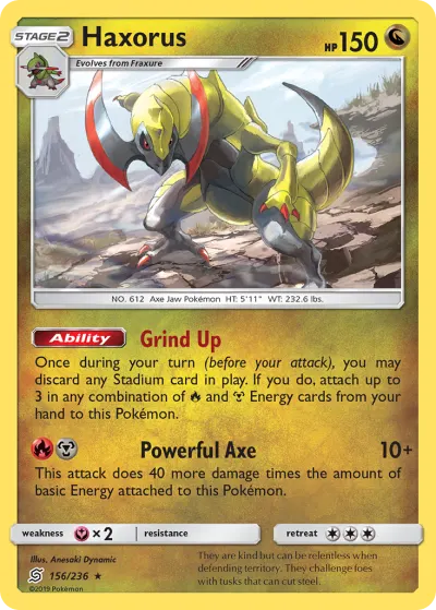 Haxorus 156/236 Rare Holo from Unified Minds