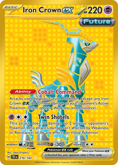 Iron Crown ex 216/162 Hyper Rare from Temporal Forces