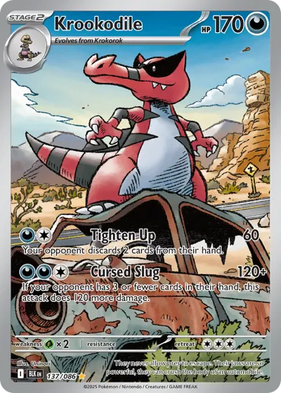 Krookodile 137/086 Illustration Rare from Black Bolt