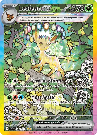 Leafeon ex 144/131 Special Illustration Rare from Prismatic Evolutions