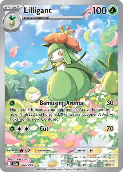 Lilligant 092/086 Illustration Rare from Black Bolt