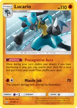 Lucario 67/156 Rare Holo from Ultra Prism