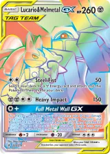 Lucario & Melmetal-GX 224/214 Rainbow Rare from Unbroken Bonds