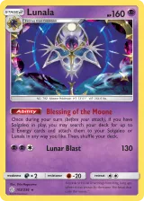 Lunala 102/236 Rare Holo from Cosmic Eclipse