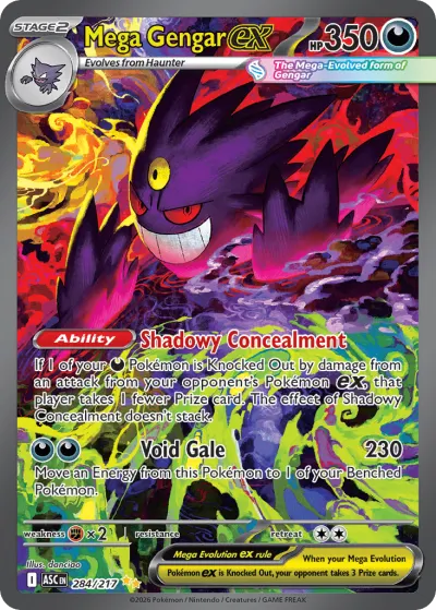 Mega Gengar ex 284/217 Special Illustration Rare from Ascended Heroes