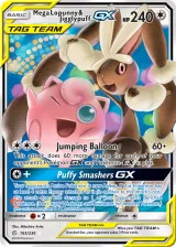 Mega Lopunny & Jigglypuff-GX 165/236 Rare Holo GX from Cosmic Eclipse