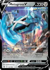 Metagross V 112/198 Rare Holo V from Chilling Reign