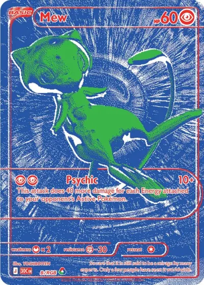 Mew B/RGB RGB Rare from 30th Celebration