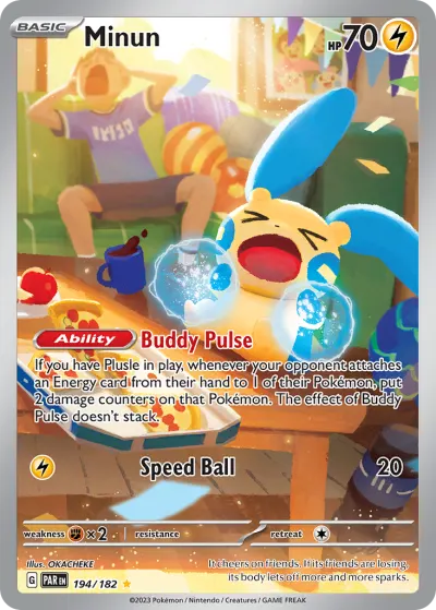 Minun 194/182 Illustration Rare from Paradox Rift