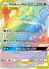 Muk & Alolan Muk-GX 220/214 Rainbow Rare from Unbroken Bonds