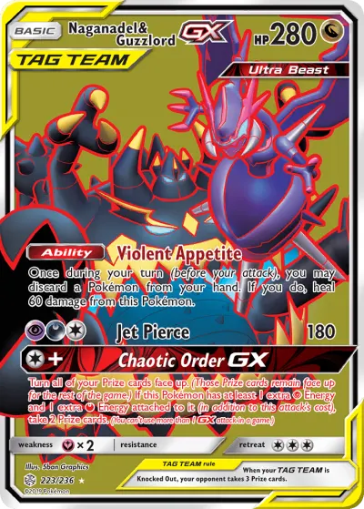 Naganadel & Guzzlord-GX 223/236 Ultra Rare from Cosmic Eclipse