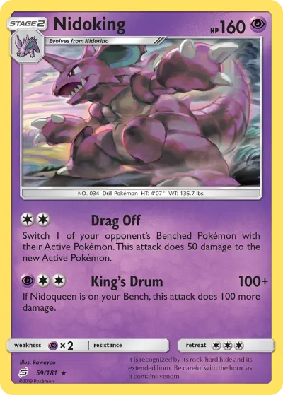 Nidoking 59/181 Rare from Team Up
