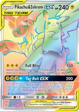 Pikachu & Zekrom-GX 184/181 Rainbow Rare from Team Up
