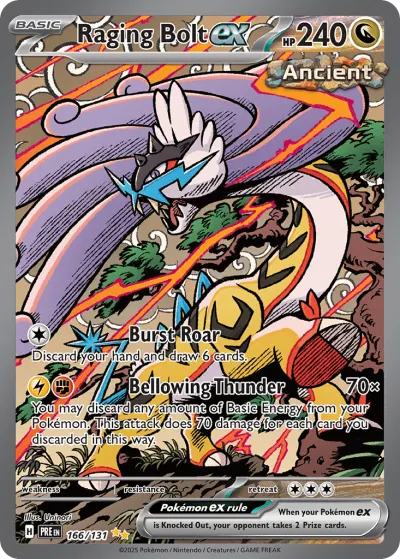 Raging Bolt ex 166/131 Special Illustration Rare from Prismatic Evolutions