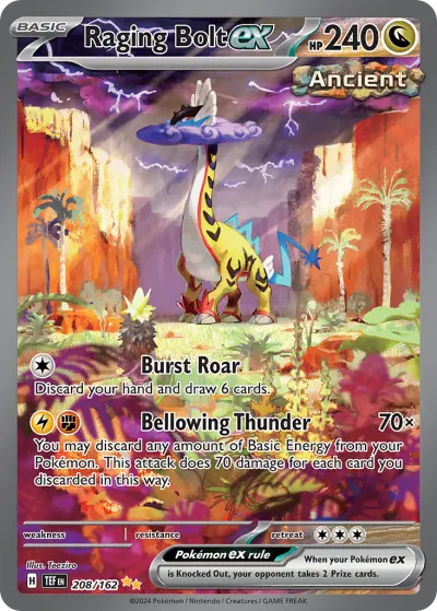 Raging Bolt ex 208/162 Special Illustration Rare from Temporal Forces