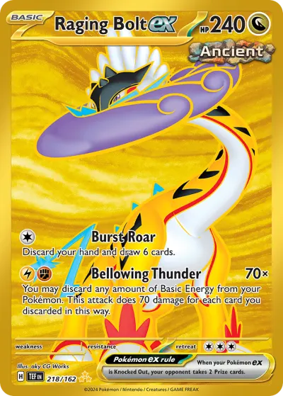 Raging Bolt ex 218/162 Hyper Rare from Temporal Forces