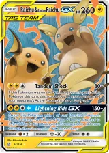 Raichu & Alolan Raichu-GX 54/236 Rare Holo GX from Unified Minds