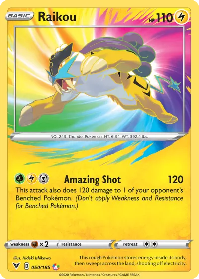 Raikou 050/185 Amazing Rare from Vivid Voltage